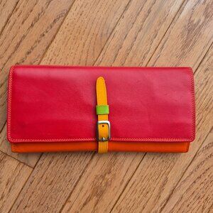 Mywalit Jewelry Pouch Trifold Travel Wallet Jamaica Multi Color Nappa Leather